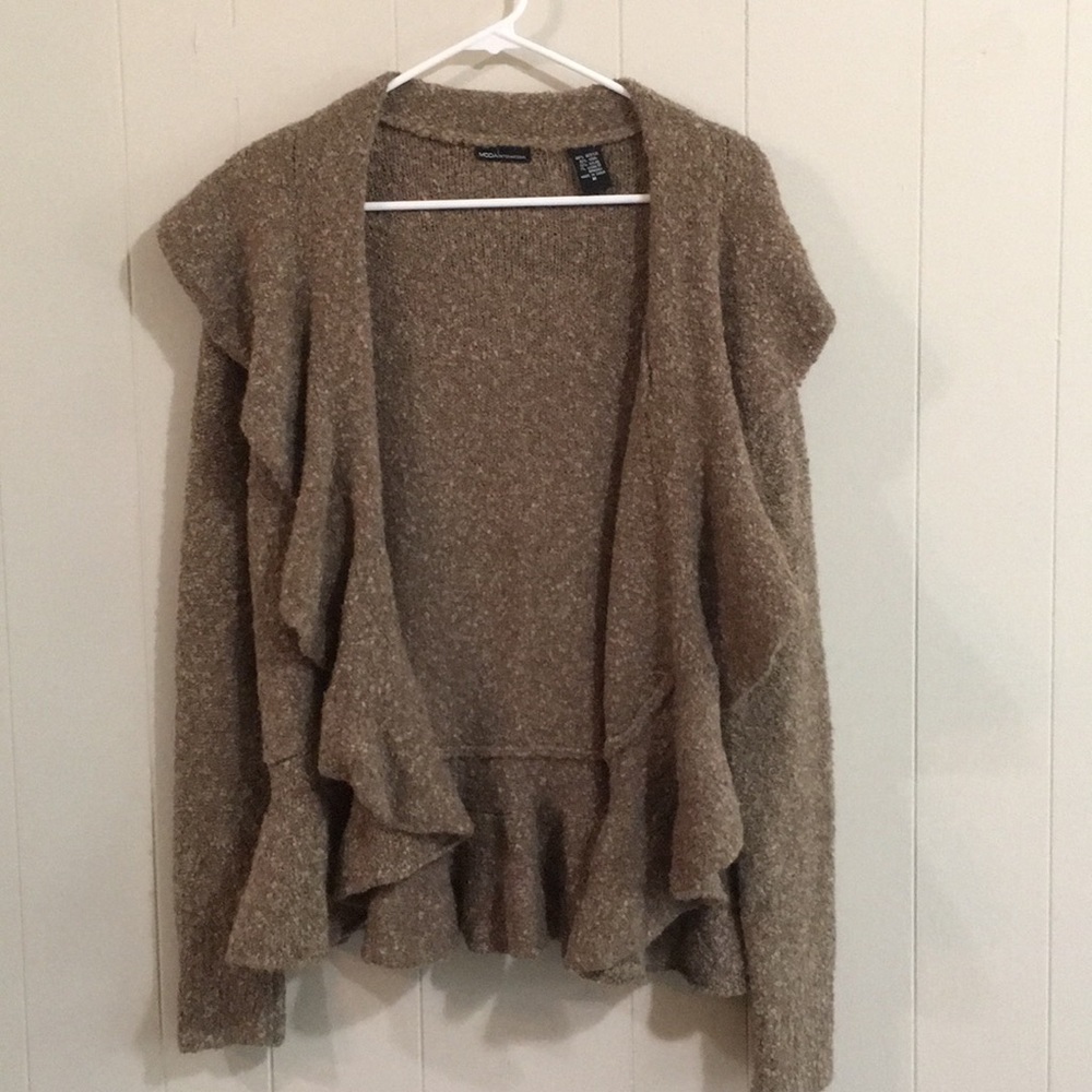 Moda International Peplum Cardigan Size M